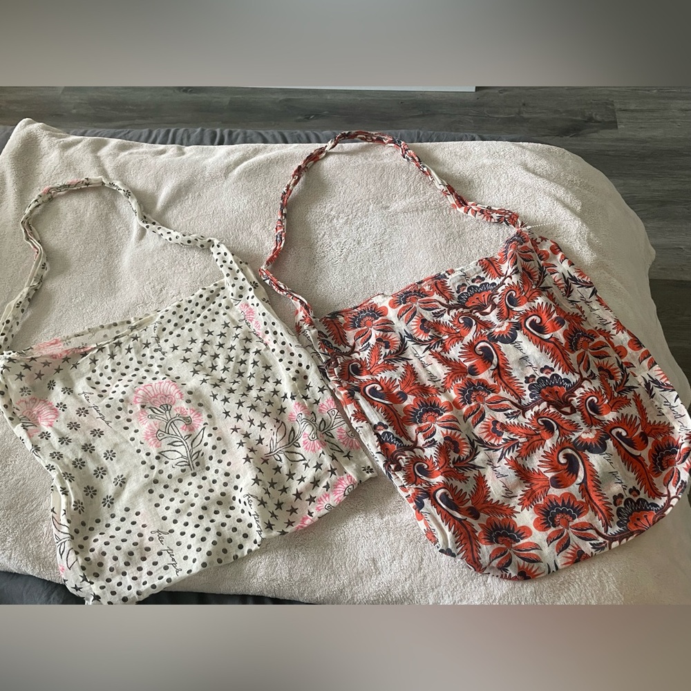 Free People Floral and Paisley Shoulder Bags - Pink and Red